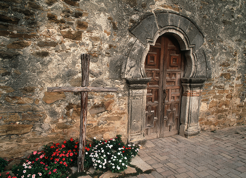 Entrance, Mission San Fransico, Espada, San Antonio, Texas